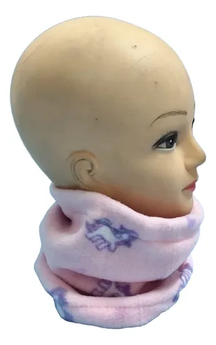 Cuello Abrigo Cubre Cuello Gorro Pasamontañapolar Para Niños Rosa Estampado Hasta 10 Años