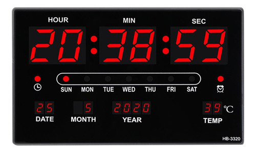 Reloj Despertador De Pared Digital Con Fecha Visualización
