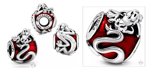 Pandora Charm Mushu De Disney Mulán Con Joyero Color Mushu De Mulan