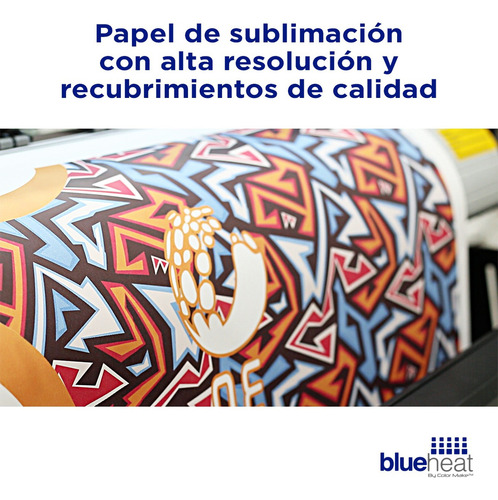 Papel Para Sublimar Blue Heat Rollo 44 Pulgadas 100m X 100g Color Blanco