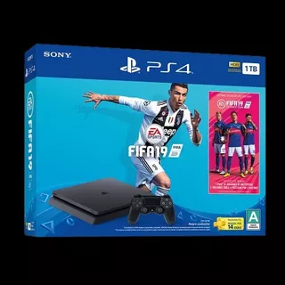 Playstation 4 Slim 1tb - Edición Fifa19 + 2 Controles