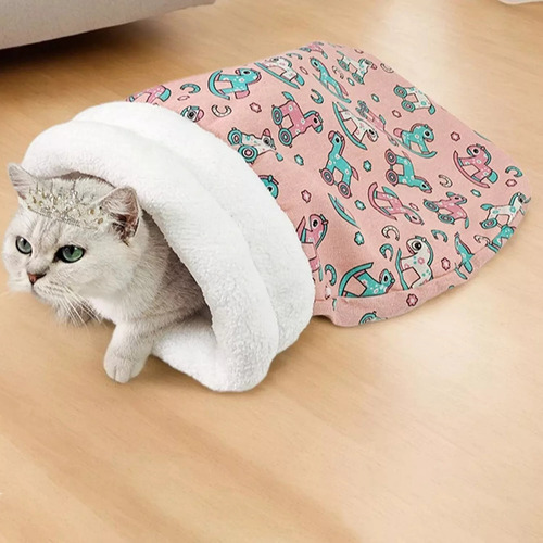 Saco De Dormir Tipo Cueva Para Gatos Cama Cucha Para Gato
