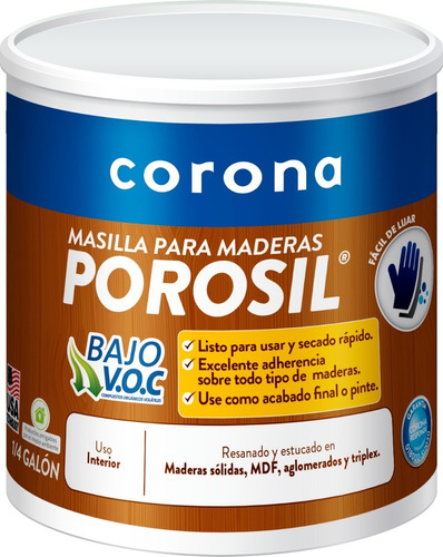 Porosil Madera Abarco Oscuro1/4