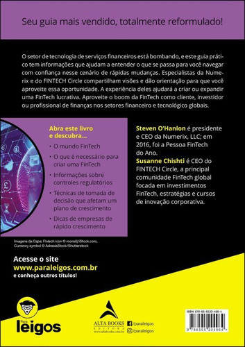 Fintech Para Leigos, De Chishti, Susanne / O Hanlon, Steven. Editora Alta Books, Capa Mole Em Português