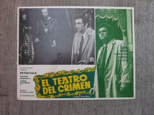 Antiguo Cartel De Cine Lobby Card De El Teatro Del Crimen!