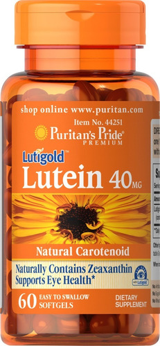 Lutein 40mg Zeaxantina Vitamina Para Los Ojos Vision 60 Caps
