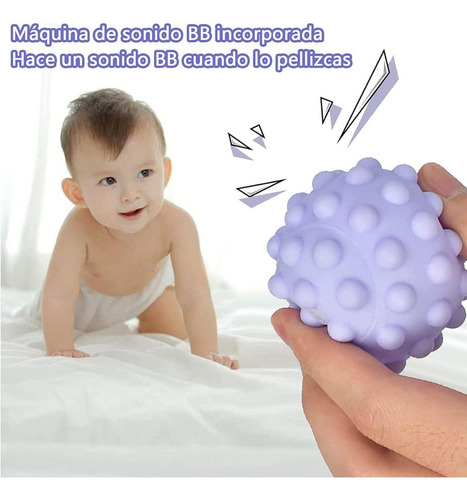 Set 12 Pelotas De Bebé Sensoriales Cubos Didácticos