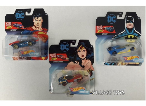 Carros Accionables Hot Wheels Superman Wonder Woman
