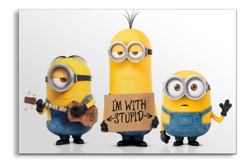 Cuadro Decorativo Moderno Minions Jd-0656 G Cuadro 90x60 Cm Sin Marco