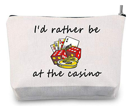 Cosmetiquera - Jxgzso Gambler Gift I'd Rather Be At The Casi