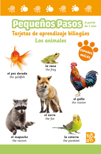 Pequeños Pasos -tarjetas  Bilingües - Los Animales -   - *