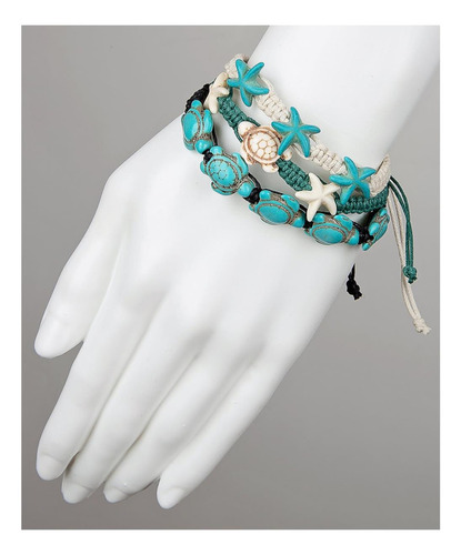 Spunkysoul Juego De Pulsera O Tobillera De Howlita Con Forma