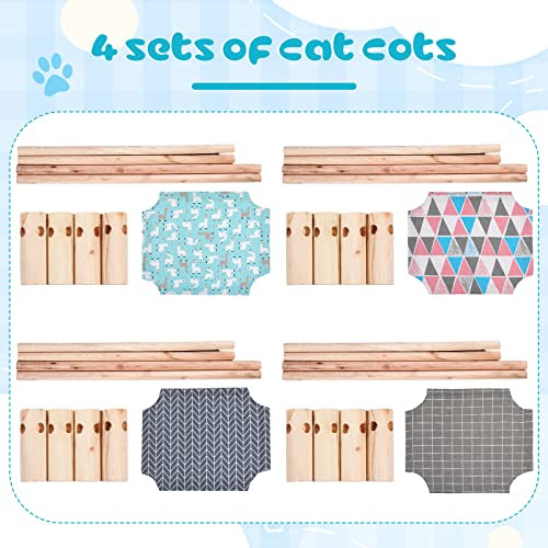 Conjunto De 4 Hamacas Y Camas Elevadas Para Gatos