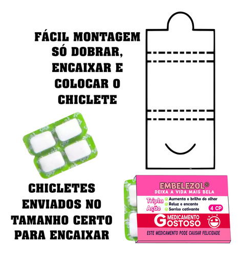 Kit Lembrancinhas Perdão 40 Caixinhas + 40 Chicletes Perdão