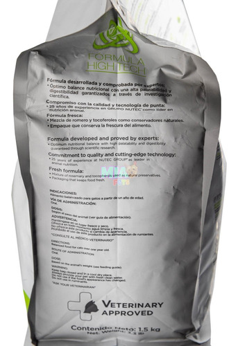 Imagen 4 de 6 de Alimento Nupec Indoor Gato Adulto Pollo Salmon Arroz 1.5k