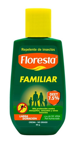 Repelente Floresta Familiar Crema 7.5% Deet 60 G.