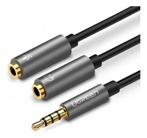 Cable De Audio Y Micrófono 3.5mm Macho A 2 Hembras Ugreen