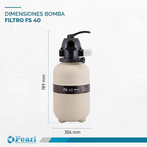 Imagen 5 de 12 de Filtro Pileta Pearl Fs-40 Válvula 6 Vías 30.000 Litros