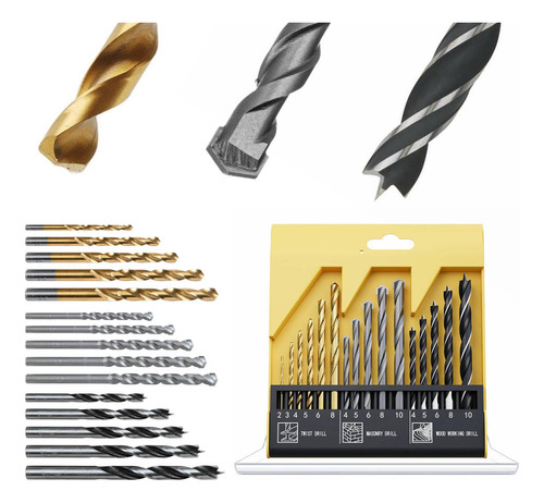 Kit de brocas con caja de madera de hormigón y hierro | Videa Steel