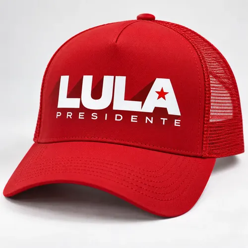 Boné trucker vermelho Lula Presidente