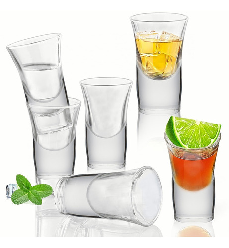 Vasos De Vidrio Grueso,vasos De Whisky,vaso Tequilero 6 Pcs