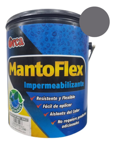 Pintura Impermeabilizante Elastomérica Mantoflex Galón Gris