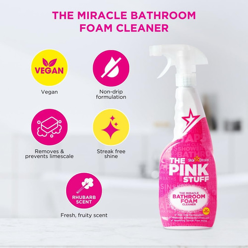 The Pink Stuff Bathroom Foam Cleaner Limpiador Baño