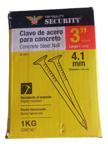 Clavo De Acero 3 Pulgadas Security 