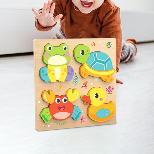 Puzzles Block De Madera Puzzle Toy Para Animal Marítimo