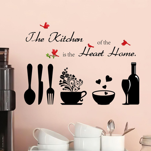 2 Hojas De Pegatinas De Pared, Vajilla, Taza, Botella, Pvc,
