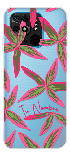 Funda Para Xiaomi Hojas Flores Para Mujer Con Tu Nombre