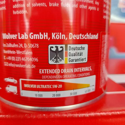 Aceite Wolver 5w20 Sintetico