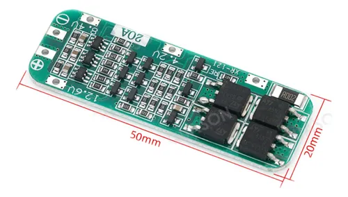 Modulo Cargador Bms 3s Baterías Litio 20a 18650 Pcb 12,6 V