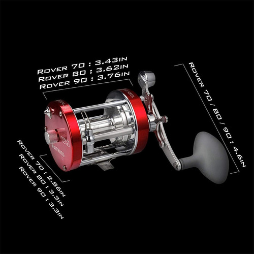 Carrete De Pesca Redondo Rover, Zurdos, Rover70