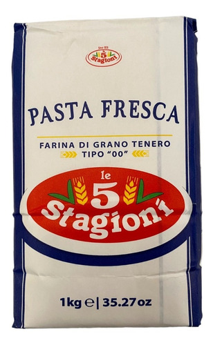 Harina 00 Para Pasta Fresca, Le 5 Stagioni, 1 Kg 
