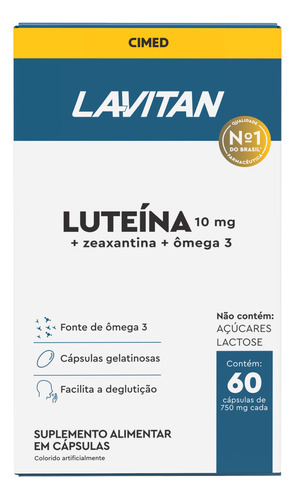 Lavitan Mais Visão 60 Capsulas Com Luteína E Rico Em Omega 3