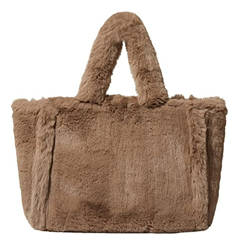 Mujer Tote Bag Fluffy Faux Mobiliario Bolsos De Mano De Gran