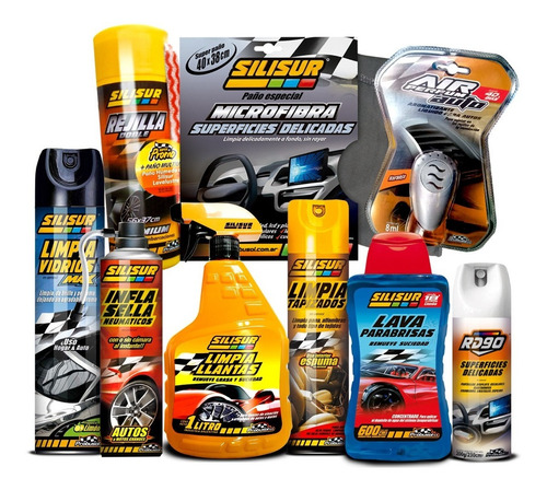 Kit Todo En Uno Limpieza Auto 9 Productos