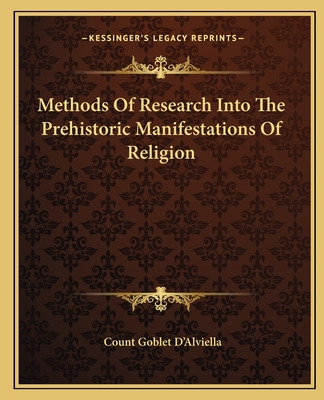 Libro Methods Of Research Into The Prehistoric Manifestat...