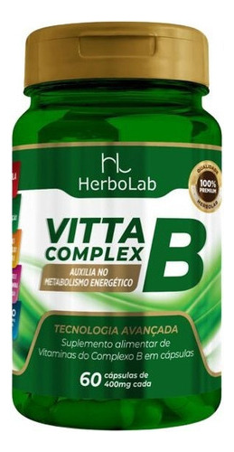 Kit 2x Vitamina B B1,2,3,5,6,7,9 E 12 60 Caps - Sem Sabor