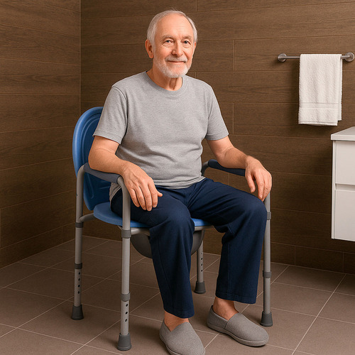 Silla Comodo Discapacitado Amento Plegable Wc Baño Ducha