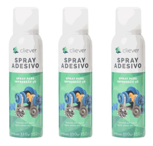 Imagem 1 de 2 de Kit 3 Sprays Cliever Para Impressão 3d - Ender Impressora 3d