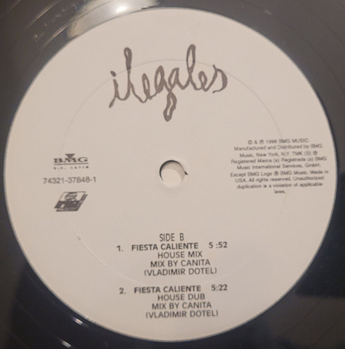Ilegales - Fiesta Caliente Vinyl 12 Estándar (Usado)