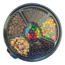 Comprar Bandeja Copetin Con 6 Divisiones Con Tapa X 40 Unidades