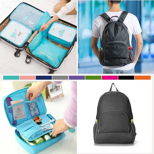 Organizador Valijas Neceser Portacosméticos Mochila Plegable