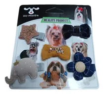 Comprar Pinzas Broches Para Cabello De Perro Varios Diseños Set X 5