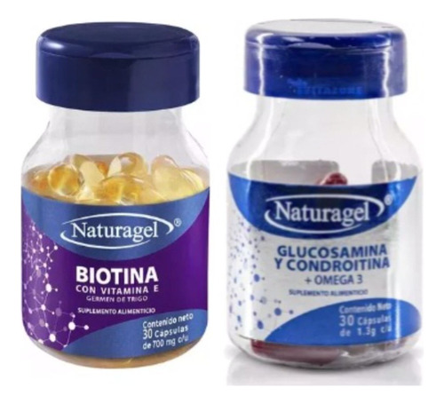 Naturagel 2 Pack Biotina, Glucosamina/condroitina 30caps Sfn