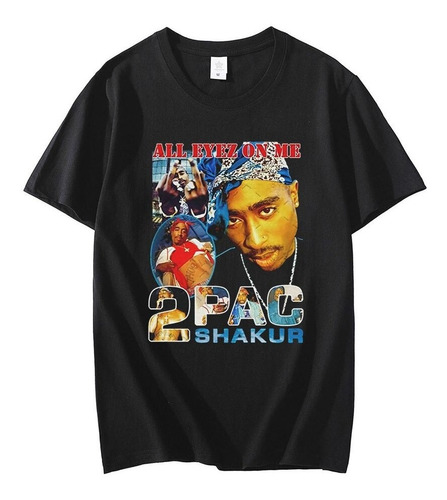 Camisetas Tupac 2pac Cartoon Para Pareja Camisas Manga Corta 
