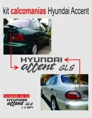 comprar Kit De Calcomanías Reflectiva Para Hyundai Accent Gls 1.5mpi