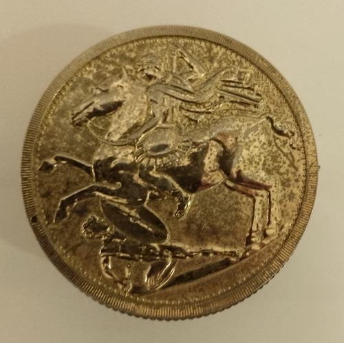 Antiguo Reloj Despertador Europa Funcionando Leer Dorado (Usado)